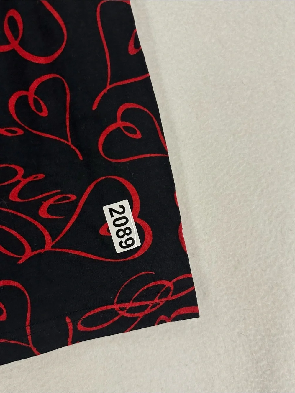 Luv Boxers Love Heart Print Boxer Shorts Black Red L/XL NWT Valentine’s
